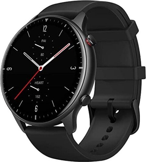 Amazfit GTR 2 Sport 46mm Aluminiumgehäuse schwarz Silikonarmband schwarz