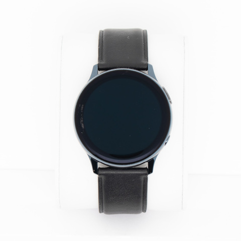 Samsung Galaxy Watch Active2 40mm Bluetooth Lederarmband schwarz Edelstahlgehäuse schwarz