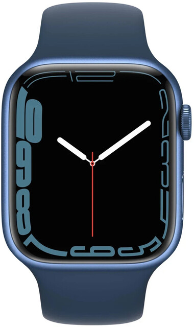 Apple Watch Series 7 45mm GPS Sportarmband blau Aluminiumgehäuse blau