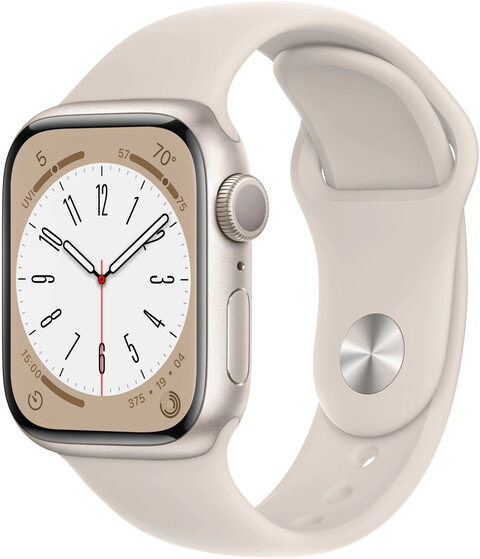 Apple Watch Series 8 41mm GPS Sportarmband polarstern Aluminiumgehäuse polarstern