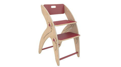 QuarttoLino® Kinderhochstuhl Rot – 7-in-1 Multifunktionaler Hochstuhl - Neu