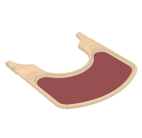 QuarttoLino® Tablett aus Holz für Kinderhochstuhl – Rot - Neu