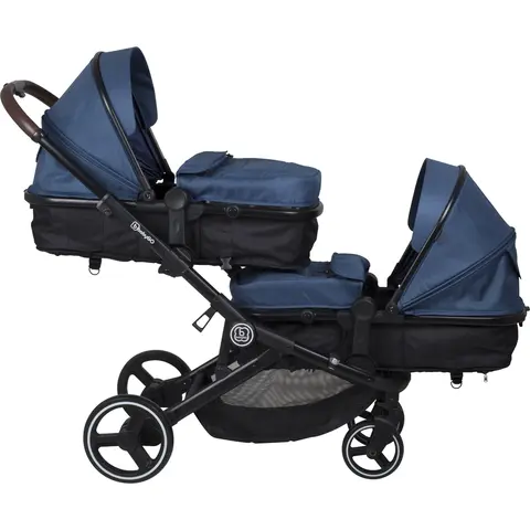 BabyGo Geschwisterwagen Twinner Blue