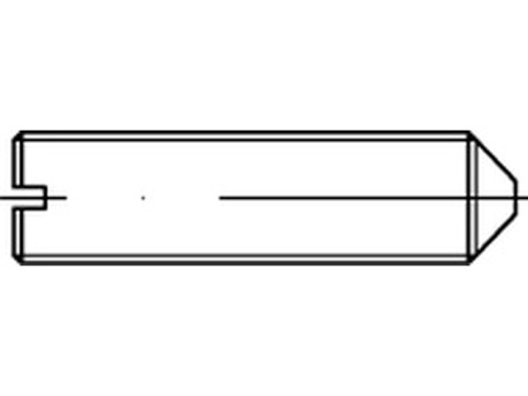 Gewindestift DIN 553 Stahl 14H M5x6mm mit Schlitz und Spitze - Neu