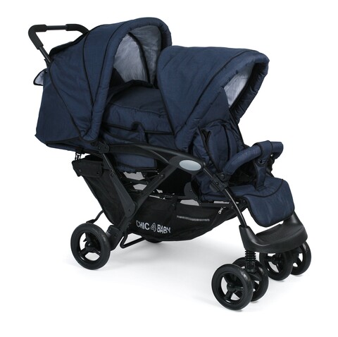 Chic 4 Baby Geschwisterwagen Duo Jeans Navy Blau