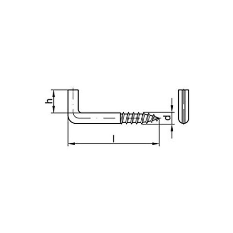 Schlitzschraubhaken 40x5,2x10 mm Stahl verzinkt – Reyher - Neu