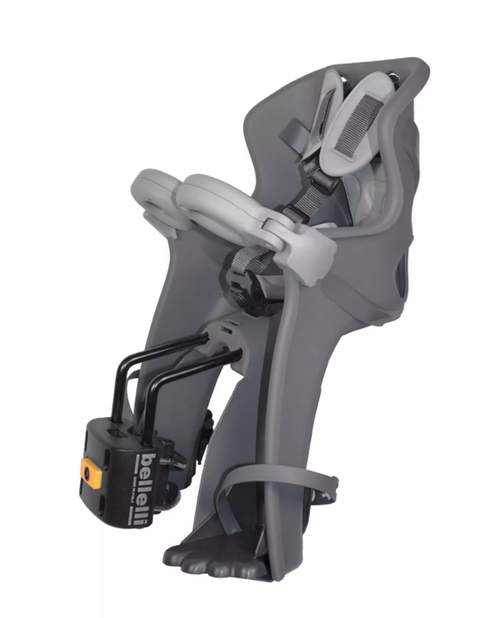 Bellelli Freccia Luxe B-Fix Fahrradkindersitz für Gepäckträger grau