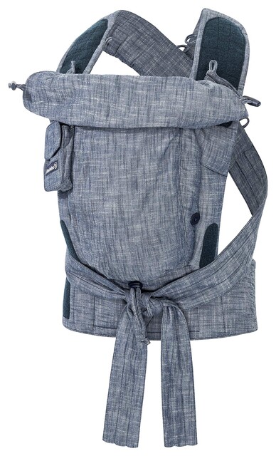 Hoppediz Bondolino Plus Babytrage für Rücken und Bauch denim