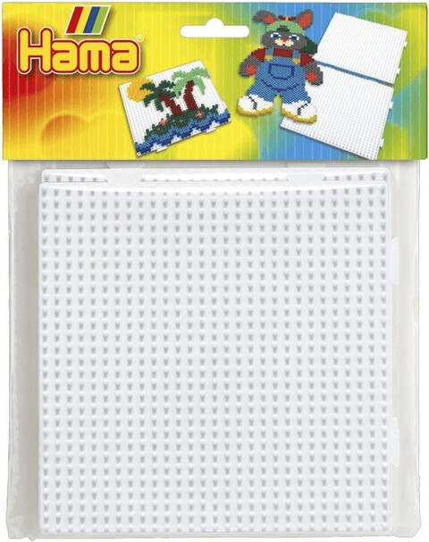 Hama Midi Stiftplatten 4458 quadratische Stiftplatten Weiß - 2 Stk