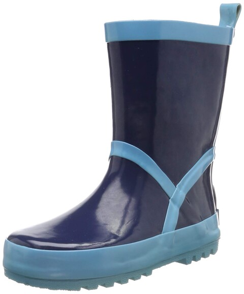 Playshoes Gummistiefel Uni Marine/Hellblau – Wasserdicht und Sicher - Wie neu