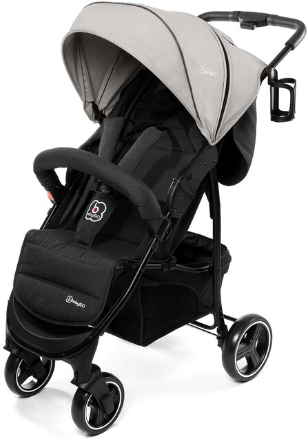 babyGO Kinderwagen Basket Grey Melange
