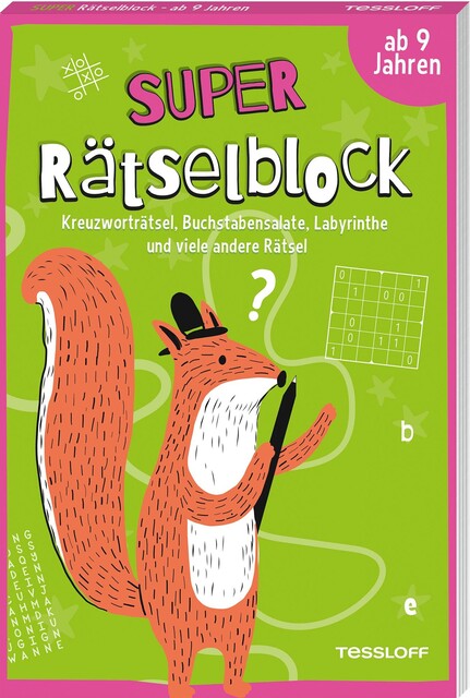 Stefan Heine: Super Rätselblock ab 9 Jahren.Kreuzworträtsel, Buchstabensalate, Labyrinthe und viele andere Rätsel