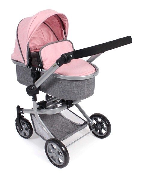 BAYER CHIC 2000 Kombi-Puppenwagen Puppe Spielzeug Mika rosa-grau
