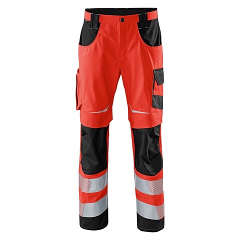 Kübler REFLECTIQ Warnschutzhose 2207 warnrot/schwarz Gr. 52 - Neu