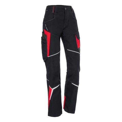 Kübler Damenhose Bodyforce Schwarz/Mittelrot Form 2325 Größe - Neu