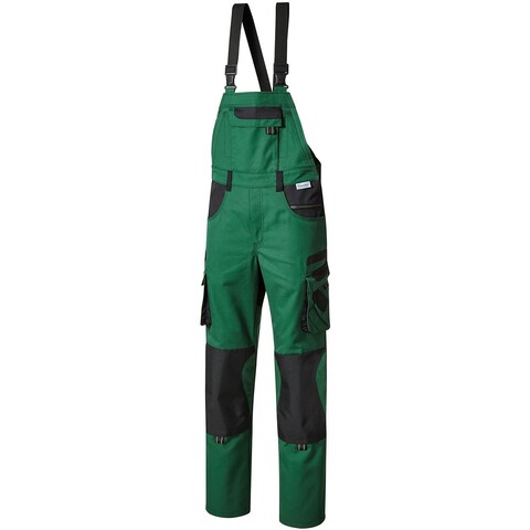 Pionier Latzhose Tools Plus, 285 g/m², grün/schwarz, Größe 66 - Neu