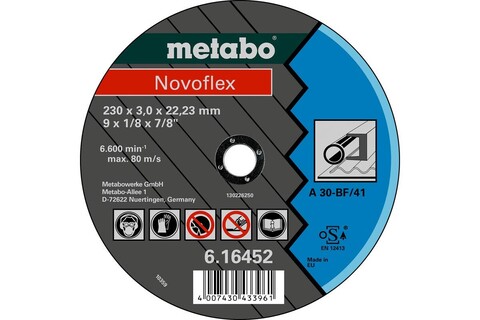 Metabo Novoflex Trennscheibe 230x3,0x22,23 mm für Stahl, gerade - Neu