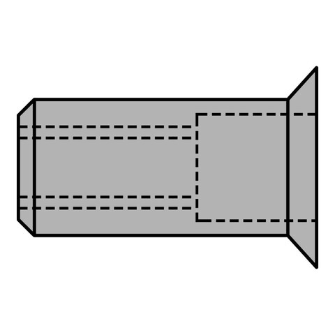Gesipa Blindnietmutter Alu Senkkopf M4x6x12 mm – 500 Stück - Neu