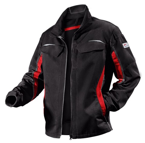 KÜBLER Pulsschlag Jacke 1324 Schwarz/Mittelrot Größe 30 - Neu
