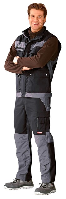 Planam Plaline Winterweste Schwarz/Zink XS – Arbeitsweste für Herren - Neu