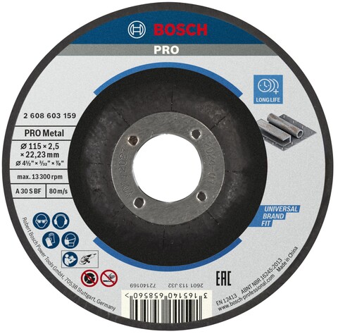 Bosch Trennscheibe Standard For Metal A 30 S Bf 115 Mm, GekröPft - Neu