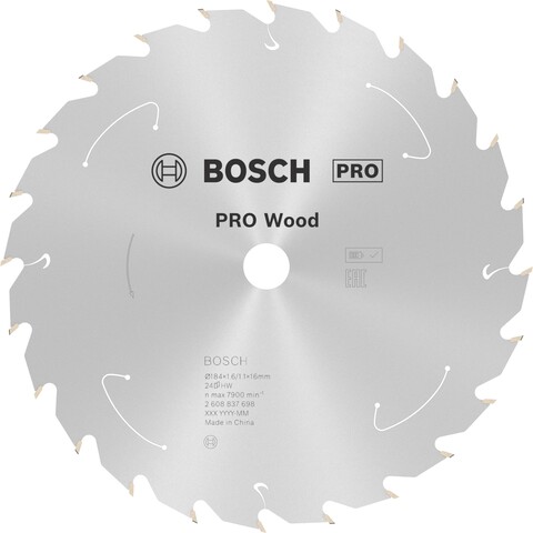 Bosch Akku-Kreissägeblatt Standard for Wood 184x1,6/1x16 24 Zähne - Neu