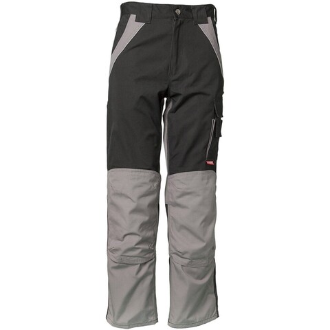Planam Plaline Bundhose Schwarz/Zink Größe 48 – Arbeitshose mit 10 Taschen - Neu