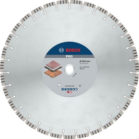 Bosch Diamanttrennscheibe Best for Stone 450 mm – 2608602650 - Neu
