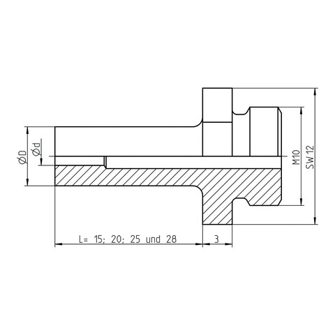 Gesipa Mundstück 17/27 SL 20 mm für Andrückvorrichtung - Neu