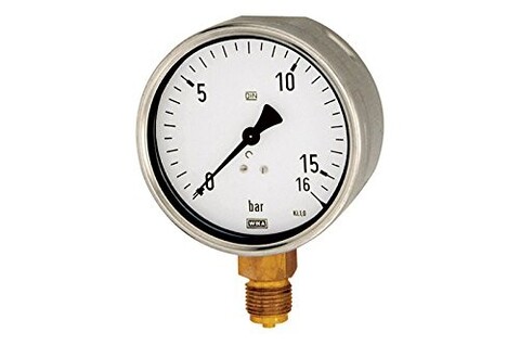 Riegler Manometer Robustausführung G 1/2" unten 0-160 bar Ø100 - Neu