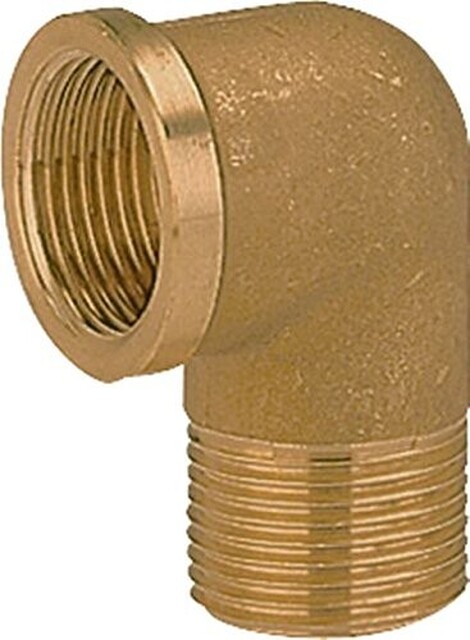 Gardena Messing-Winkel mit Innen- und Außengewinde, 42 mm (G 1 1/4) - Neu