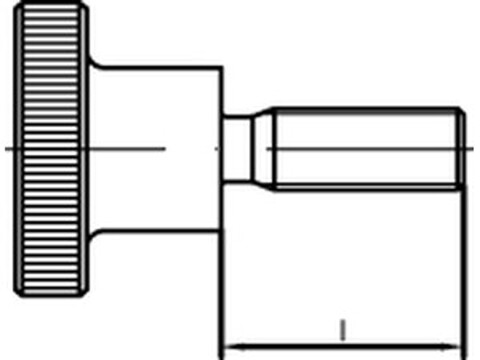 Rändelschraube DIN 464 hohe Form M6x25 Stahl verzinkt - Neu