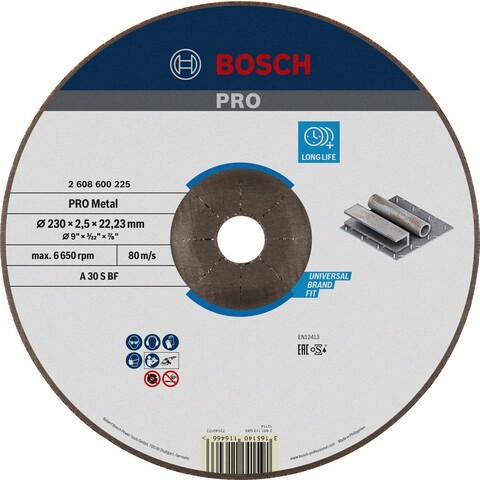 Bosch PRO Metal Trennscheibe 230x2,5mm für Metall, gekröpft - Neu
