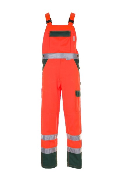 Planam Latzhose Orange/Gr?N 54