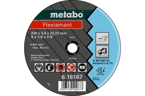 Metabo Flexiamant 125x2,5x22,2 Inox Trennscheibe für Edelstahl - Neu