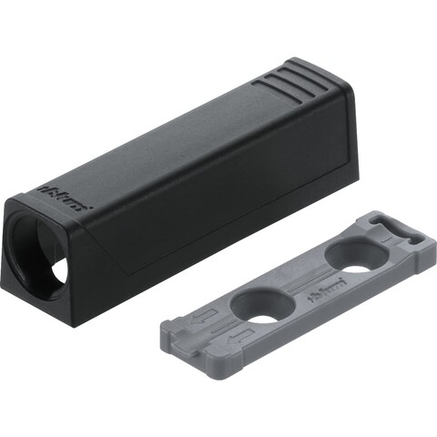 Blum TIP-ON Adapterplatte für Türen, gerade, 20/17 mm, Terraschwarz - Neu