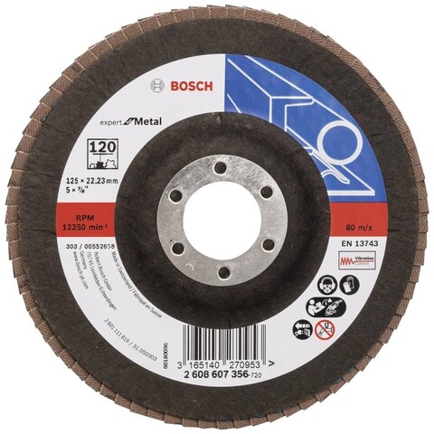 Bosch Fächerschleifscheibe X551 Expert for Metal, gerade, 125 mm - Neu