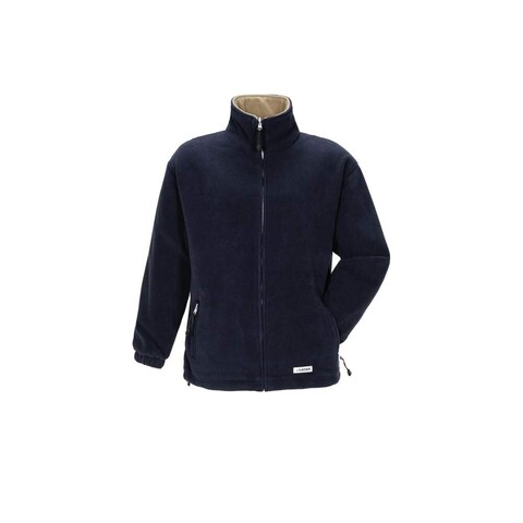 Planam Fleecejacke Outdoor Str Eam Marine/Camel Xs