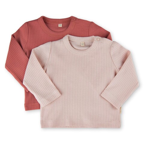 Minymo Langarmshirt 2er Pack Canyon Rose – Baby Langarmshirts - Neu