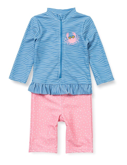 Playshoes UV-Schutz Einteiler Krebs blau-pink – Bademode für Kinder - Neu