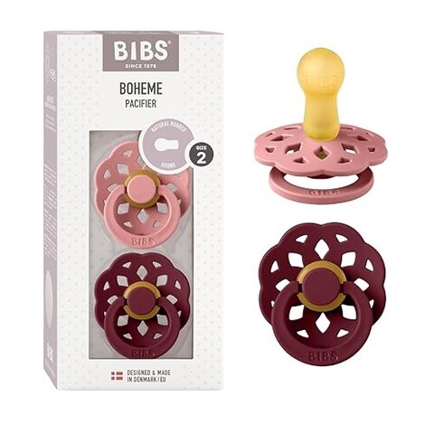 BIBS Schnuller Boheme 6-18 Dusty Pink/Elderberry