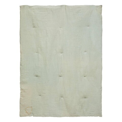 atmosphera Kuscheldecke Lili grün 100x140 cm – 100% Baumwolle - Neu