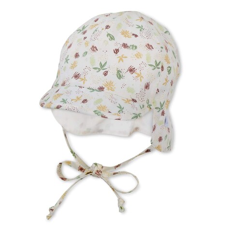 Sterntaler Schirmmütze mit Nackenschutz ecru Gr. 45 – UV-Schutz 50+ - Neu