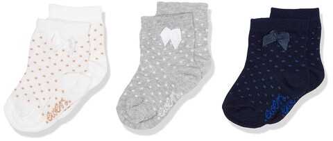 Ewers Babysöckchen 3er Pack Pünktchen mit Schleife Größe 18/19 - Neu