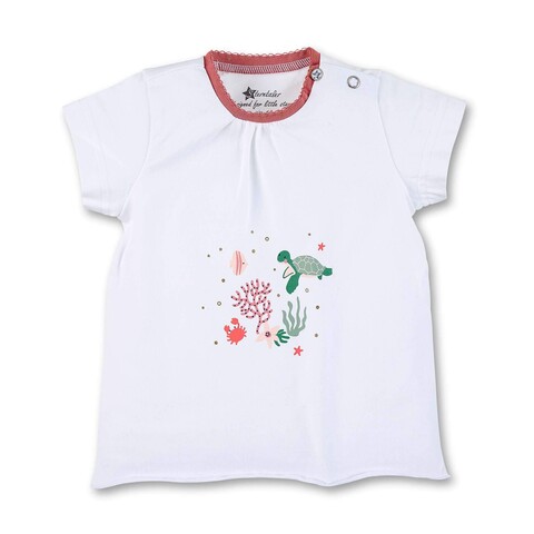 Sterntaler Kurzarm-Shirt weiß Größe 56 – Baby T-Shirt aus Baumwolle - Neu