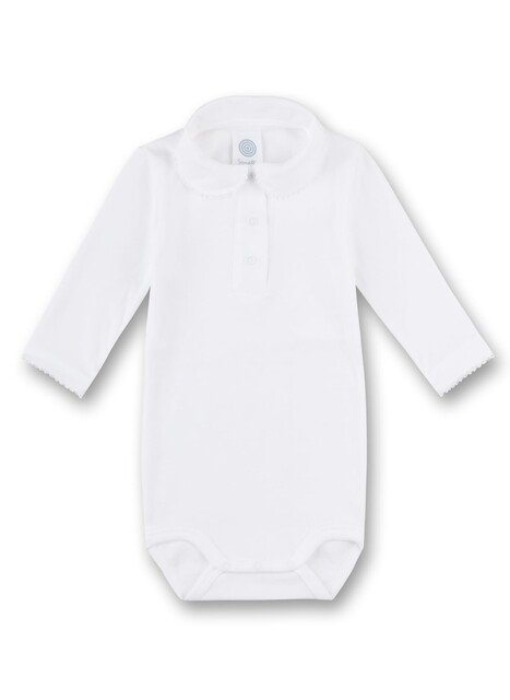 Sanetta Baby Body Basic white 1/1 Arm Größe: 68