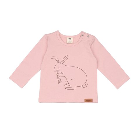 Walkiddy Shirt Rabbit rosa Größe 74 – Bio-Baumwolle, GOTS-zertifiziert - Neu