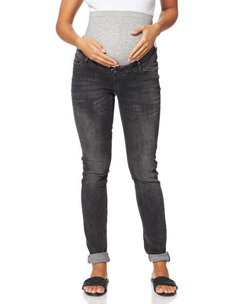 mama licious Umstandsjeans MLCALIFORNIEN SLIM d. grey 30/34 - Neu