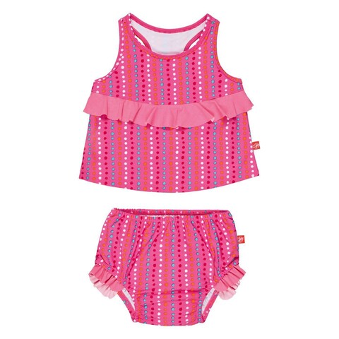 LÄSSIG Mädchen Tankini dottie lines Größe M - Neu