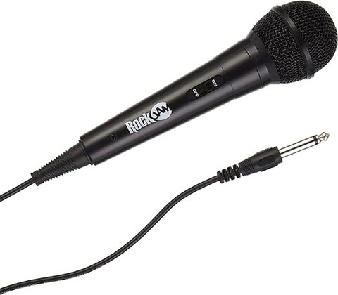 RockJam RJMC303-BK Dynamisches Karaoke-Mikrofon mit 3m Kabel – Schwarz - Neu